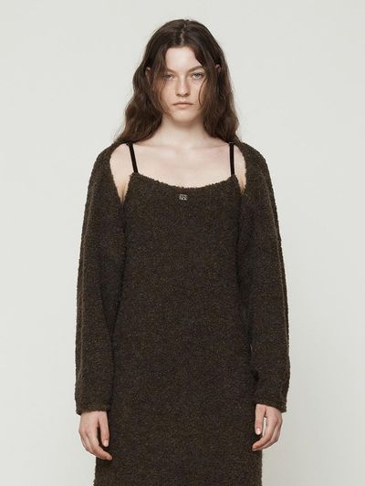 Current Boucle Round Bolero [Brown]