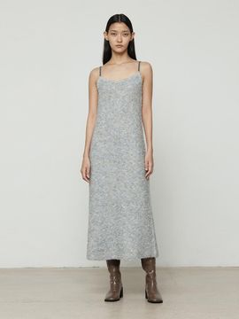 Current boucle sleeveless dress [Light Blue]
