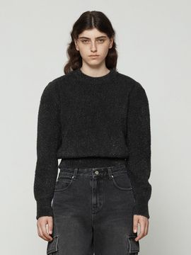 Current metallic puff knitwear