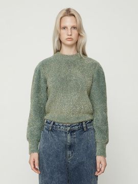 Current metallic puff knitwear [GREEN]