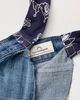Curried Myrrh Patched Denim Mini Scarf - 2
