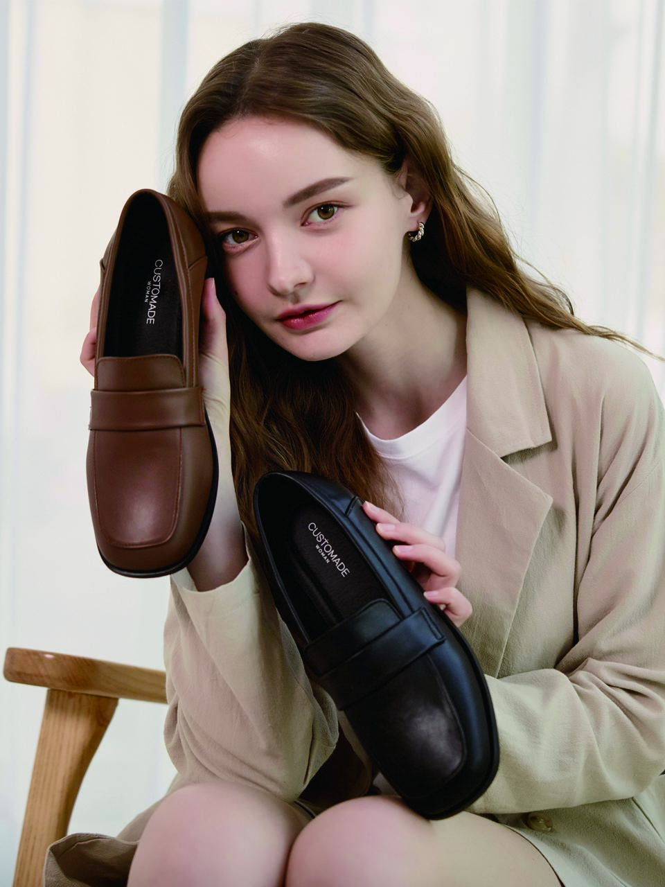 CUSTOMADE WOMAN Alice Square Toe Loafer