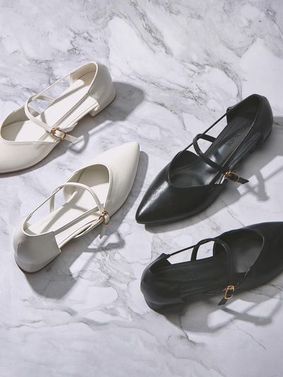 CUSTOMADE WOMAN Side Strap Line Low Heel Pumps