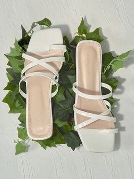 CUSTOMADE WOMAN Square Toe Strap Flip Flop Slipper Benny