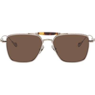 Cutler and Gross Cutler and Gross Silver The Great Frog Edition Capri Rectangular Sunglasses