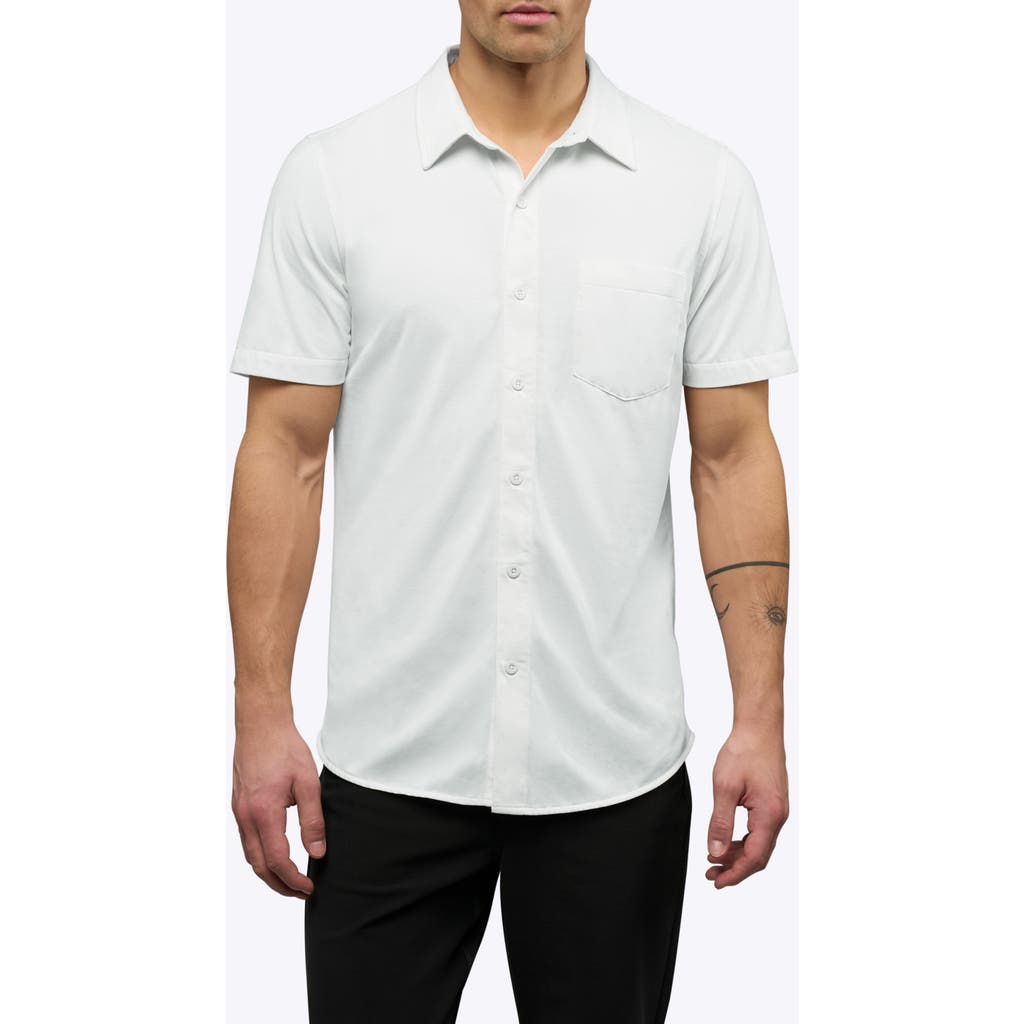 Cuts Cuts AO Curved Hem Short Sleeve Button-Up Shirt
