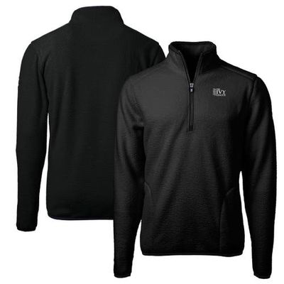 Cutter & Buck Men's Cutter & Buck Black Ivy League Cascade Eco Sherpa Fleece Quarter-Zip Jacket 
