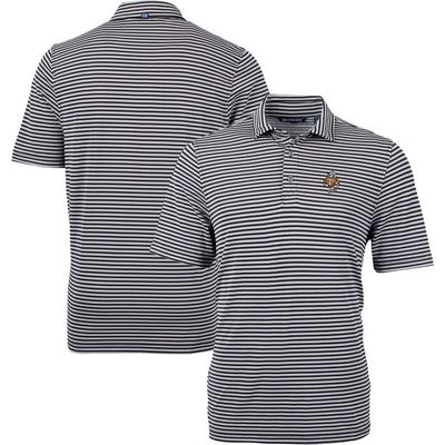 Cutter & Buck Men's Cutter & Buck Black Tennessee Volunteers Vault DryTec Virtue Eco Pique Stripe Recycled Polo 