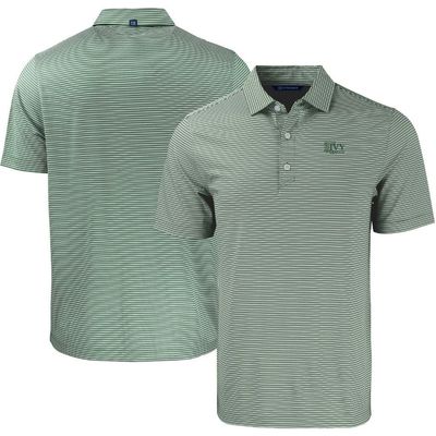 Cutter & Buck Men's Cutter & Buck Green/White Ivy League Tri-Blend Forge Eco Double Stripe Stretch Recycled Polo 