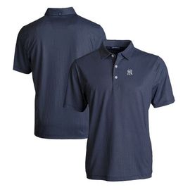 Cutter & Buck Men's Cutter & Buck Navy/White New York Yankees Pike Eco Symmetry Print Stretch Recycled Polo 