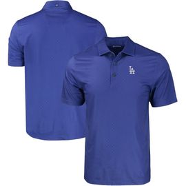 Cutter & Buck Men's Cutter & Buck Royal Los Angeles Dodgers Big & Tall Pike Eco Tonal Geo Print Stretch Recycled Polo 