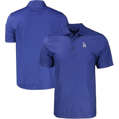 Cutter & Buck Men's Cutter & Buck Royal Los Angeles Dodgers Big & Tall Pike Eco Tonal Geo Print Stretch Recycled Polo 