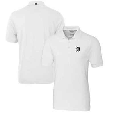 Cutter & Buck Men's Cutter & Buck White Detroit Tigers Big & Tall Advantage Tri-Blend Pique Polo 