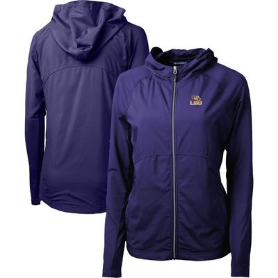 Cutter & Buck Women's Cutter & Buck Purple LSU Tigers Adapt Eco Knit Full-Zip Hoodie 