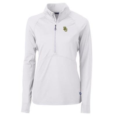 Cutter & Buck Women's Cutter & Buck White Baylor Bears Adapt Eco Knit Half-Zip Pullover Jacket 