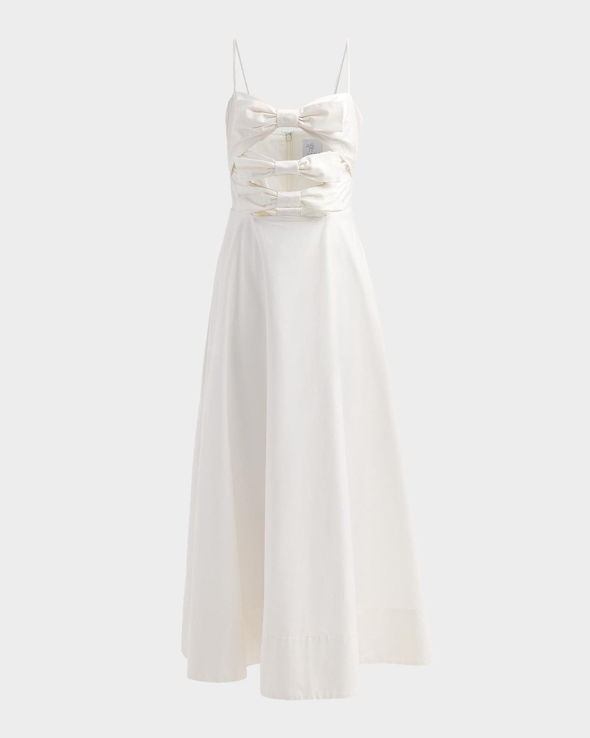 Cynthia Rowley Ariaelle Cotton-Blend Bow Midi Dress