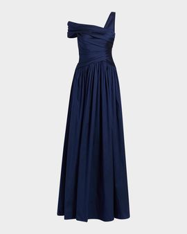 Cynthia Rowley Avery Asymmetric Taffeta Gown