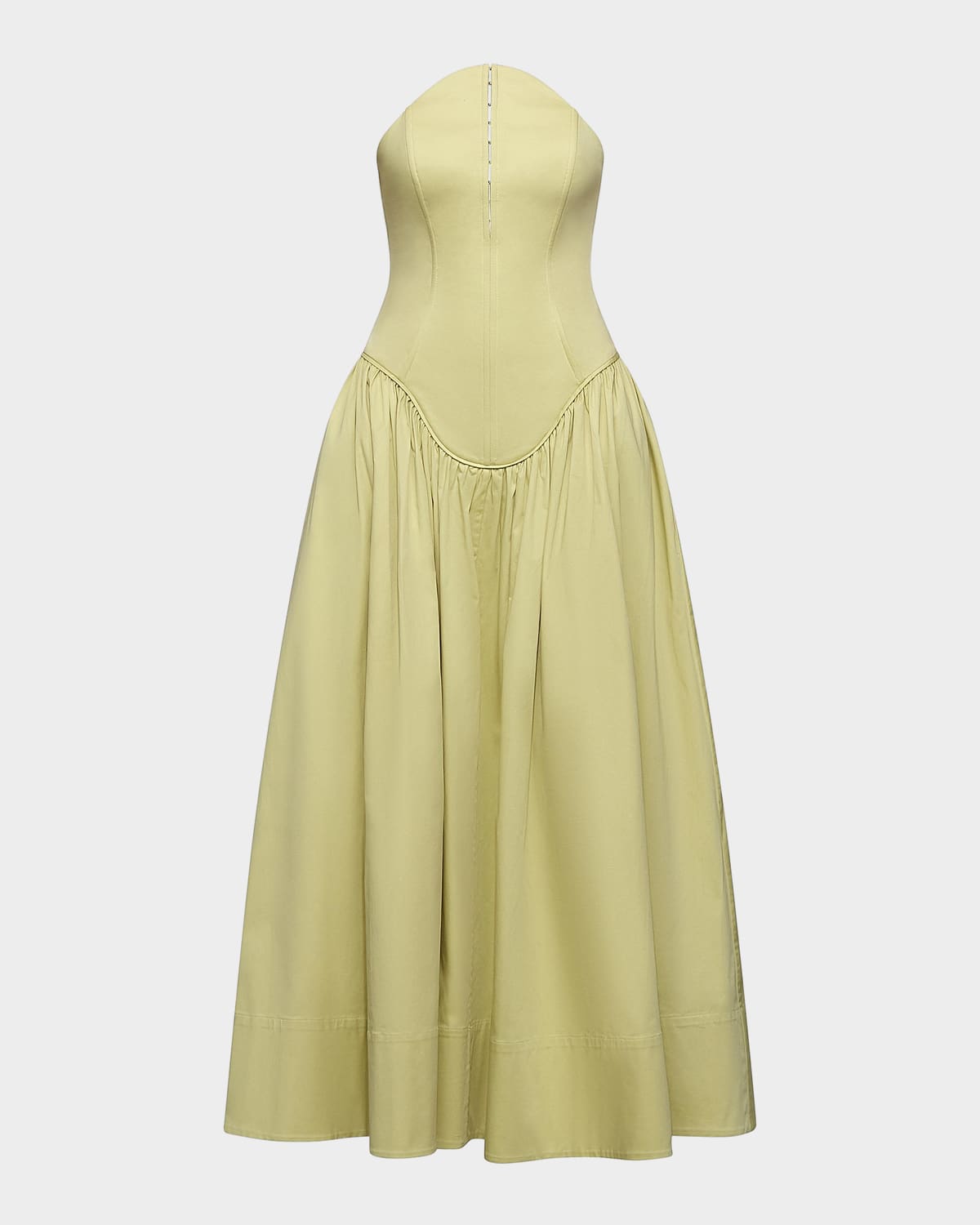 Cynthia Rowley Camille Stretch-Cotton Strapless Maxi Dress