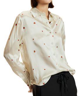 Cynthia Rowley Cynthia Rowley Silk Satin Botton Up Shirt