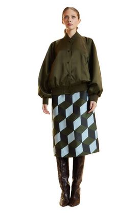 Cynthia Rowley Cynthia Rowley Silk Wool Midi Skirt