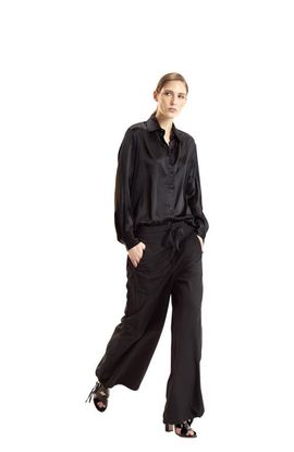 Cynthia Rowley Cynthia Rowley Tuxedo Stripe Wide Leg Pants