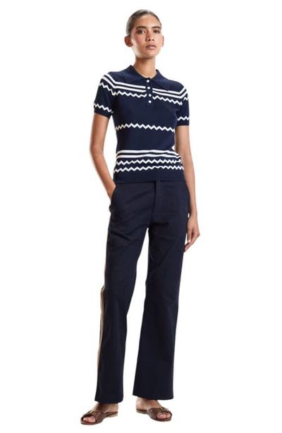 Cynthia Rowley Cynthia Rowley Ziggy Cropped Knit Polo