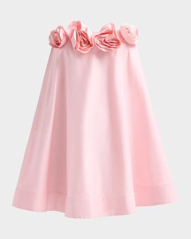 Cynthia Rowley Nerisia 3D Floral Strapless Trapeze Mini Dress
