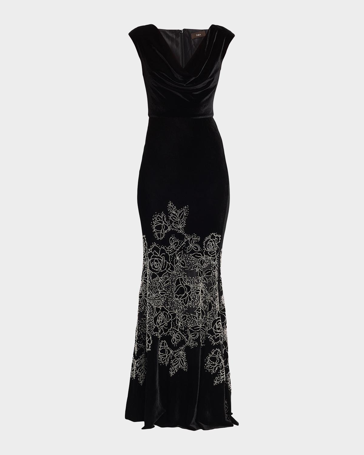 Cynthia Rowley Ophelia Beaded Velvet Gown