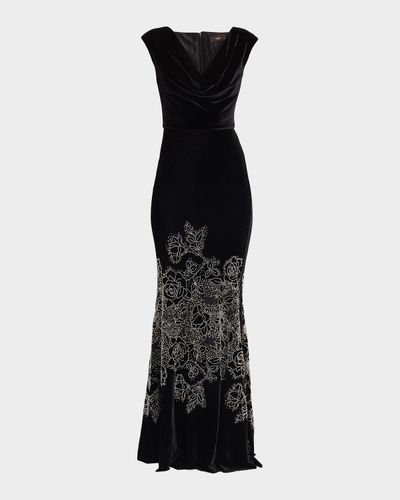 Cynthia Rowley Ophelia Beaded Velvet Gown