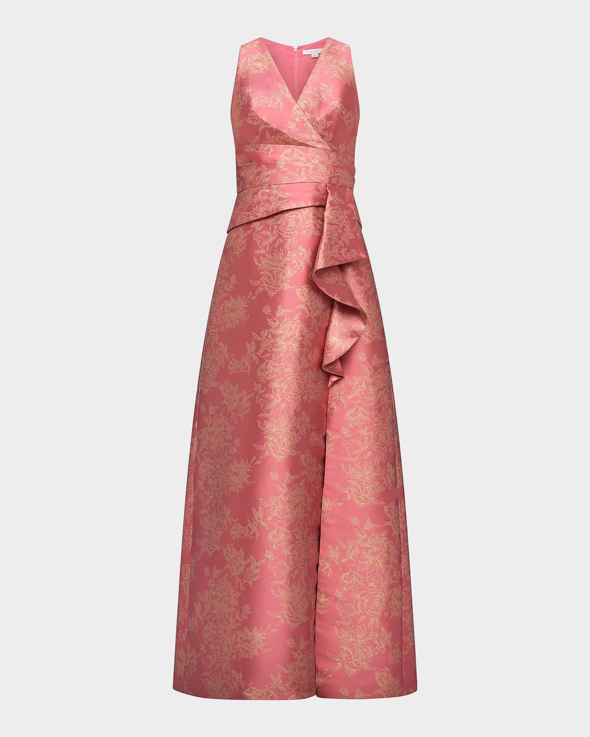 Cynthia Rowley Rhianna Metallic Jacquard A-Line Gown