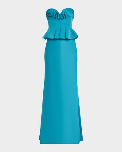 Cynthia Rowley Sydney Strapless Peplum Trumpet Gown