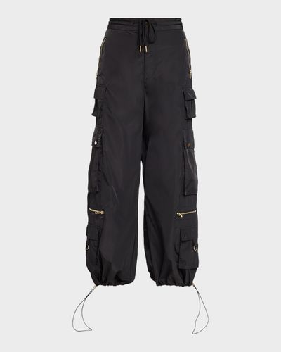 Cynthia Rowley Wide-Leg Drawcord Cargo Pants
