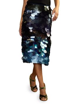 Cynthia Rowley Women's Aurora Paillette Midi Skirt