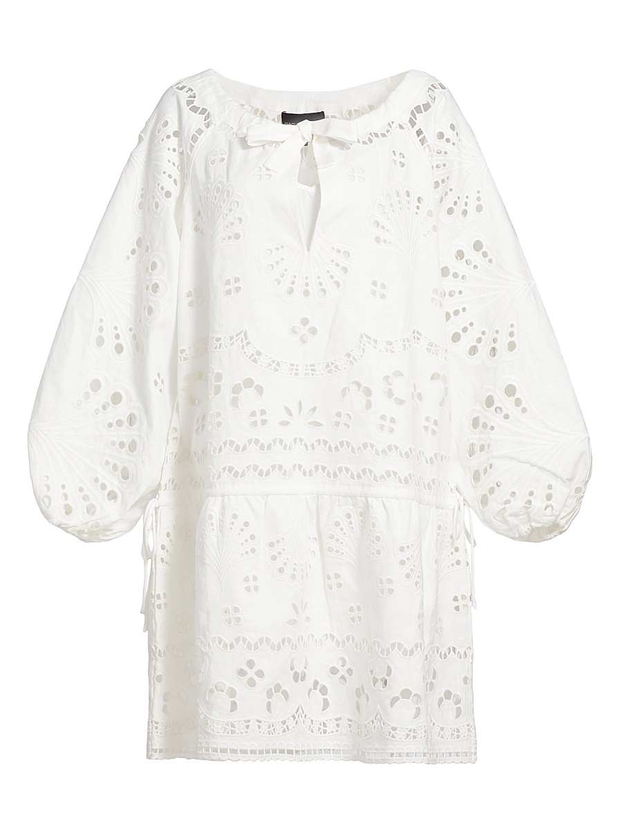 Cynthia Rowley - Women's Embroidered Drop-Waist Minidress