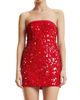 Cynthia Rowley Women's Floral Sequined Strapless Minidress - 4