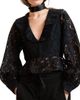 Cynthia Rowley Women's Lace V-Neck Peplum Blouse - 1