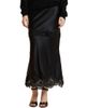 Cynthia Rowley Women's Satin Lace-Trim Midi-Skirt - 4