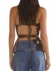 Cynthia Rowley Women's Satin Leather Ties Embellished Top - 4