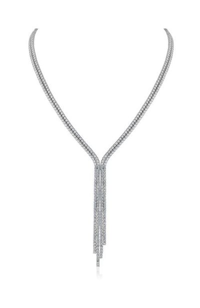CZ by Kenneth Jay Lane CZ by Kenneth Jay Lane Cubic Zirconia Fringe Necklace