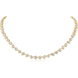 CZ by Kenneth Jay Lane CZ by Kenneth Jay Lane Mixed Cut Cubic Zirconia Tennis Necklace