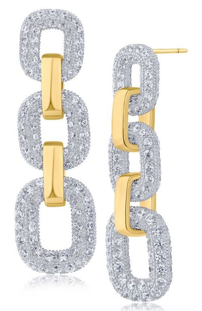 CZ by Kenneth Jay Lane CZ by Kenneth Jay Lane Triple Link Drop Earrings