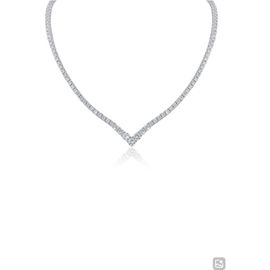 CZ by Kenneth Jay Lane CZ by Kenneth Jay Lane V-Front Cubic Zirconia Tennis Necklace