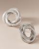 CZ By Kenneth Jay Lane Pavé Triple Circle Earrings - 1