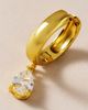 CZ By Kenneth Jay Lane Pear-Cut Hoop Earrings - 2