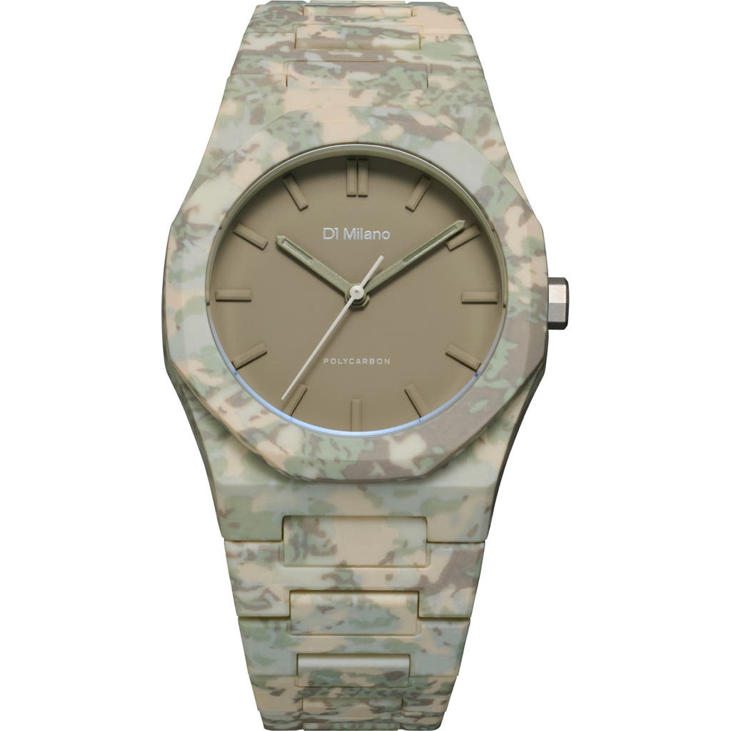 D1 Milano D1 Milano Camo Polycarbon Bracelet Watch, 40.5mm