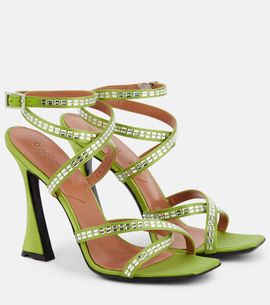 D'Accori D'Accori Carre embellished satin sandals