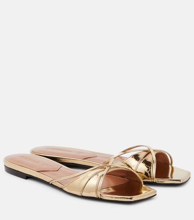 D'Accori D'Accori Lust metallic leather slides