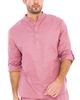 Dai Moda Dai Moda Men's Linen Nehru Collar Shirt - 5