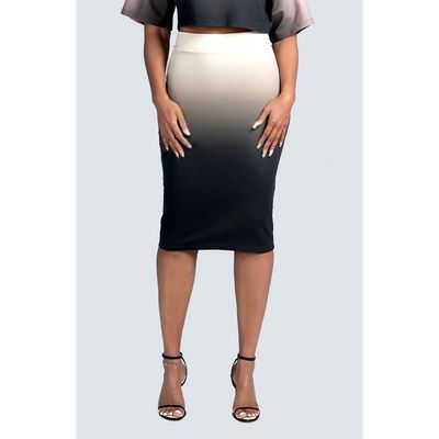Dai Moda Dai Moda Ombré Perfect Pencil Skirt