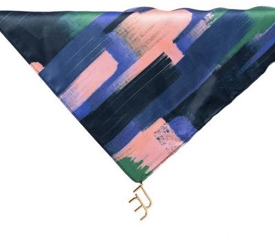 Dai Moda Dai Moda Zion Print Versa Scarf with logo hardware